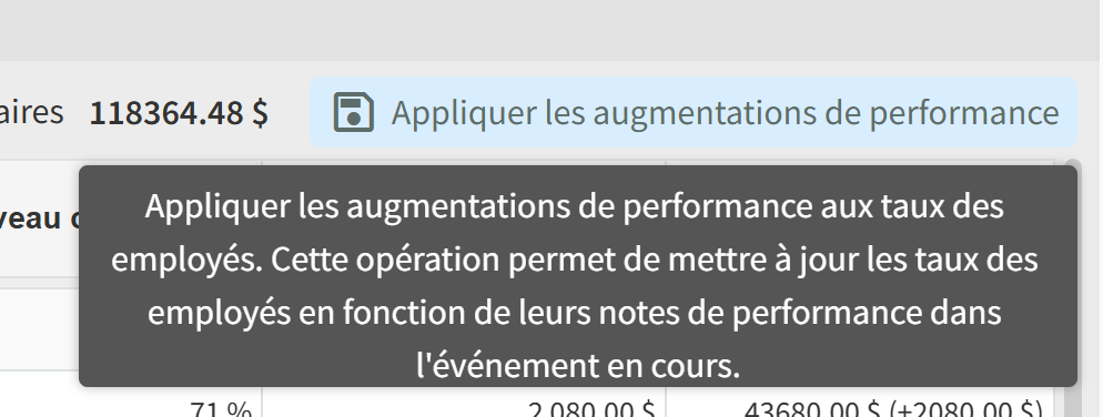 Appliquer les changements ou réviser à nouveau.
